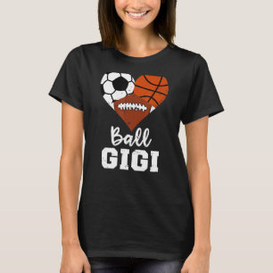 Ball Gigi Heart Soccer Basketball Fußball Gigi T-Shirt