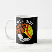 Ball Girl Funny Softball Basketball Basketball Spi Kaffeetasse (Links)