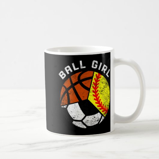Ball Girl Funny Softball Basketball Basketball Spi Kaffeetasse (Rechts)