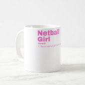 Ball Girl - Netball Kaffeetasse (Vorderseite Links)