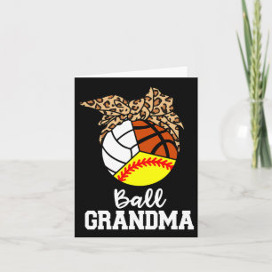 Ball Grandma Softball Volleyball Basketball Leopar Karte