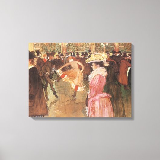 Ball in der Diskothek von Toulouse Lautrec Leinwanddruck (Vorderseite)