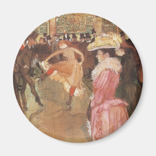 Ball in der Diskothek von Toulouse Lautrec Magnet (Vorne)