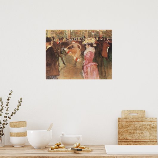 Ball in der Diskothek von Toulouse Lautrec Poster (Küche)
