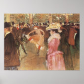 Ball in der Diskothek von Toulouse Lautrec Poster (Vorne)