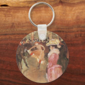 Ball in der Diskothek von Toulouse Lautrec Schlüsselanhänger (Vorderseite)
