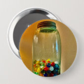 Ball Jar mit Murmeln Foto Button (Vorne & Hinten)