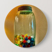 Ball Jar mit Murmeln Foto