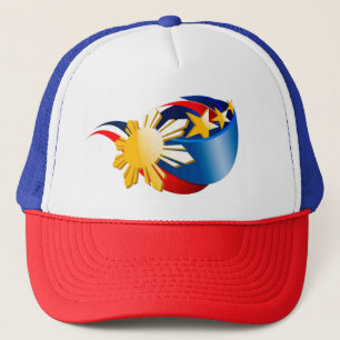 Ball-Kappe mit philippinischem Flaggen-Logo Truckerkappe
