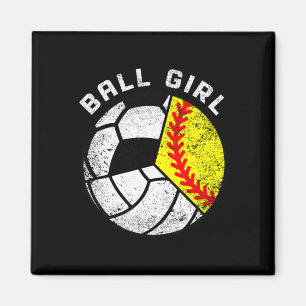 Ball Mädchen Softball Volleyball Fußball Lustig Dr Magnet