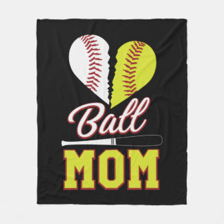 Ball Mama Baseball Softball Mama Fleecedecke