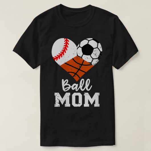 Ball Mama Funny Baseball Fußball Basketball M T-Shirt (Design vorne)