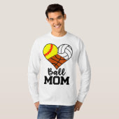 Ball Mama Funny Softball Volleyball Basketball spi T-Shirt (Vorne ganz)