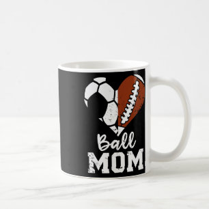 Ball Mama Herz Lustige Fußball Mama  Kaffeetasse