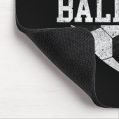 Ball Mama Herzspass Baseball Fußball Mama Mousepad (Ecke)