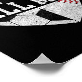 Ball Mama Herzspass Baseball Fußball Mama Poster (Ecke)