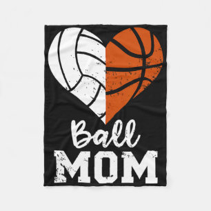 Ball Mama Herzspass Volleyball Basketball Mama Fleecedecke