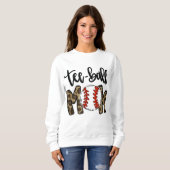 Ball Mama Muttertag Geschenk Teeball Mama Leopard Sweatshirt (Vorne ganz)