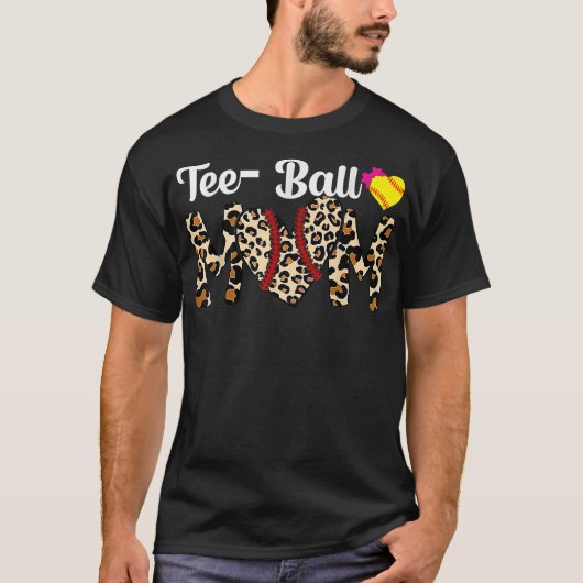 Ball Mama Muttertag T-Shirt Teeball Mama Baseball (Vorderseite)