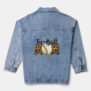 Ball Mama Muttertag T-Shirt Teeball Mama Leopard F Jeansjacke