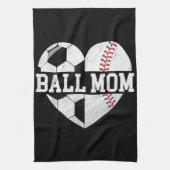 Ball Mama Shirt Herzlich Willkommen bei der Baseba Geschirrtuch (Vertikal)