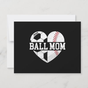 Ball Mama Shirt Herzlich Willkommen bei der Baseba RSVP Karte
