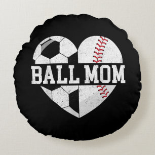 Ball Mama Shirt Herzlich Willkommen bei der Baseba Rundes Kissen