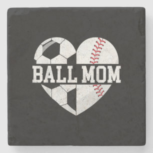 Ball Mama Shirt Herzlich Willkommen bei der Baseba Steinuntersetzer