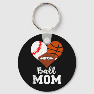 Ball Mama Spaß Baseball Fußball Basketball Mama Schlüsselanhänger