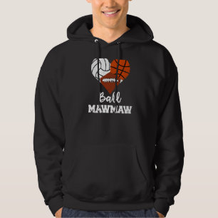 Ball Mawmaw Heart Volleyball Basketball Fußball M Hoodie