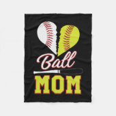 Ball Mom Baseball Softball Mom Fleecedecke (Vorderseite)