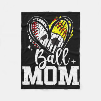 Ball Mom Baseball Softball Soccer Mom  Fleecedecke