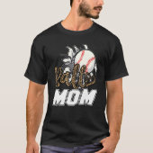 Ball Mom Leopard Baseball Softball Mama Women Moth T-Shirt (Vorderseite)