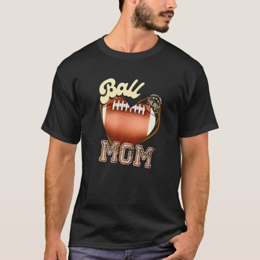 Ball Mom Womens Cheer Football Mom Mother's Day Fo T-Shirt (Vorderseite)