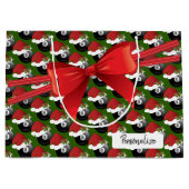 Ball-Muster des Weihnachtsbillard-acht - groß Große Geschenktüte (Vorderseite)