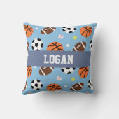 Ball-Muster-Jungen-Sport-Raum-Dekor-Kissen Kissen (Rückseite)