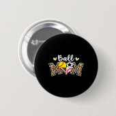 Ball Mutti Leopard Fußball American Football Baseb Button (Vorne & Hinten)