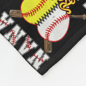 Ball Nana Softball Baseball Liebt die Funny Mother Fleecedecke (Ecke)