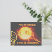 Ball Netball-Themenbild mit Slogan brennen Postkarte (Stehend Vorderseite)