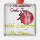 Ball NEWZEALAND Silbernes Ornament (Vorne)