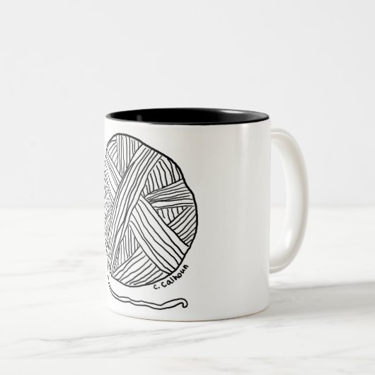 Ball o Garn Zweifarbige Tasse (VorderseiteRechts)