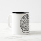 Ball o Garn Zweifarbige Tasse (Vorderseite Links)