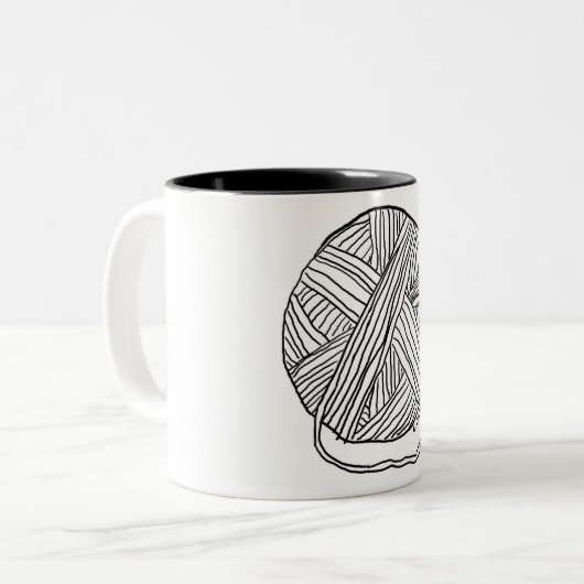 Ball o Garn Zweifarbige Tasse (Vorderseite Links)