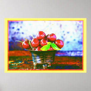 "Ball of Cherries Fruit" Niedliches Foto. Jetzt ka Poster