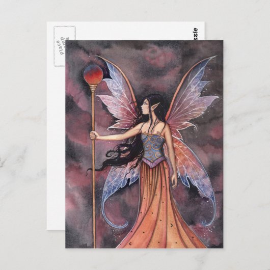 Ball of Fire Fairy Postcard von Molly Harrison Postkarte (Vorne/Hinten)