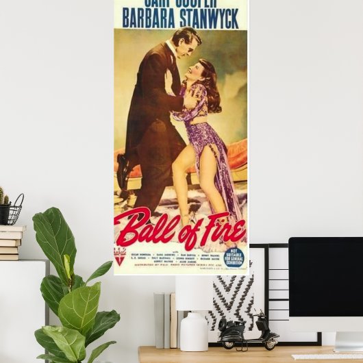 "Ball of Fire" Movie Poster (Heimbüro)