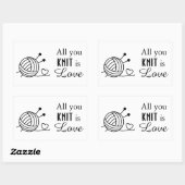 Ball of Knitting Yarn Craft - Alles, was ihr Stric Rechteckiger Aufkleber (Blatt)