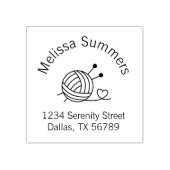 Ball of Knitting Yarn Craft Arch Address Gummistempel (Prägung)