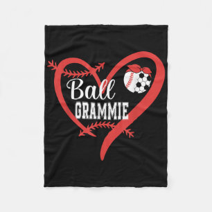 Ball Oma Baseball Fußball Spieler Herz Liebe Fleecedecke