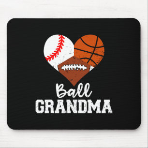 Ball Oma Fun Baseball Basketball Fußball Mousepad